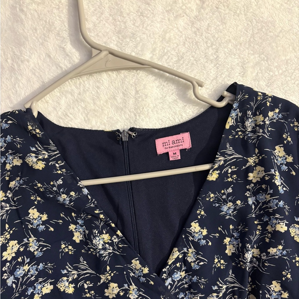 Miami Navy Floral Romper